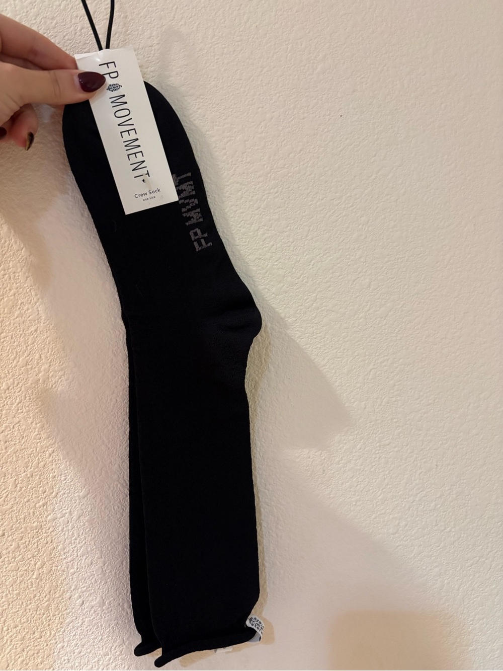 Free People Movement Black Crew socks